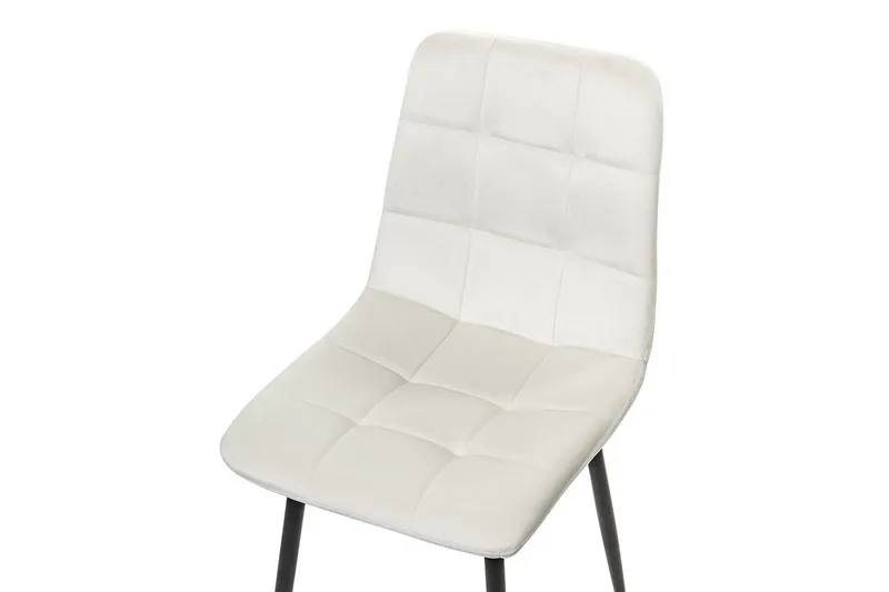 Sæt med 4 spisestole Powell - Hvid, Sort - Møbler - Stole & lænestole - Spisebordsstole & køkkenstole