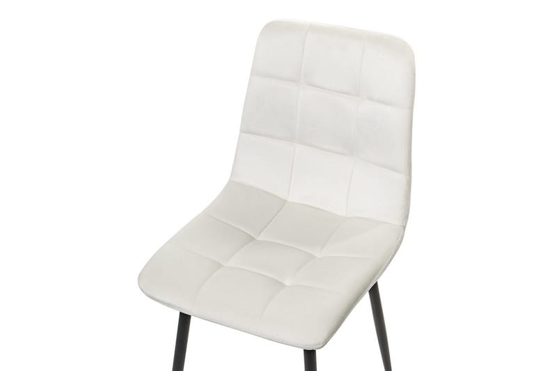 Sæt med 4 spisestole Powell - Hvid, Sort - Møbler - Stole & lænestole - Spisebordsstole & køkkenstole