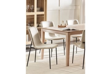 Sæt med 4 spisestuestole Glendive - Beige, sort - Møbler - Stole & lænestole - Spisebordsstole & køkkenstole
