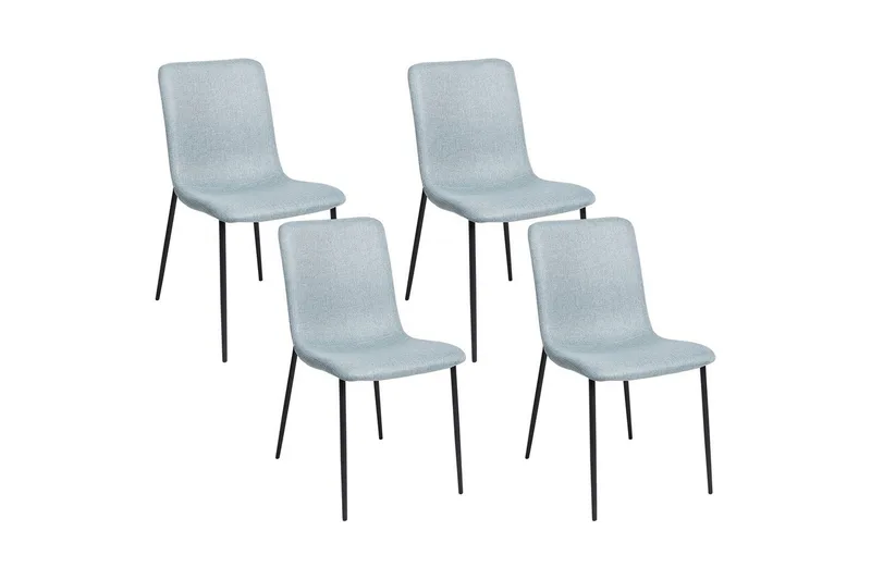 Sæt med 4 spisestuestole Glendive - Blå, sort - Møbler - Stole & lænestole - Spisebordsstole & køkkenstole