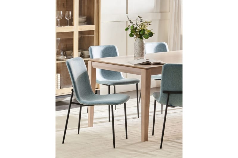 Sæt med 4 spisestuestole Glendive - Blå, sort - Møbler - Stole & lænestole - Spisebordsstole & køkkenstole