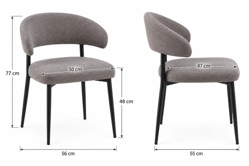 Sawako Spisebordsstol - Greige - Møbler - Stole & lænestole - Spisebordsstole & køkkenstole