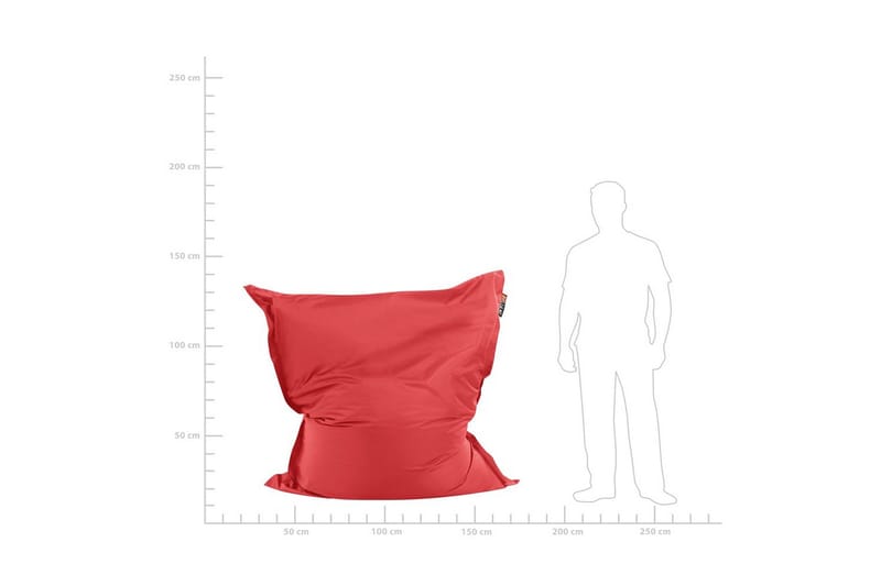 Sittsäck Beliani Fuzzy Beige, brun, 140x180x20 cm Red - Møbler - Stole & lænestole - Sækkestol
