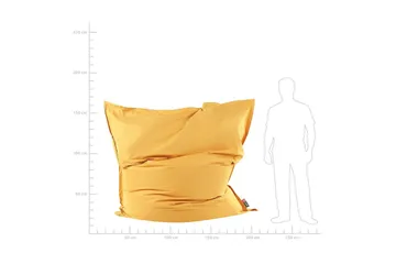 Sittsäck Beliani Fuzzy Blå, 180x230x20 cm Yellow - Møbler - Stole & lænestole - Sækkestol
