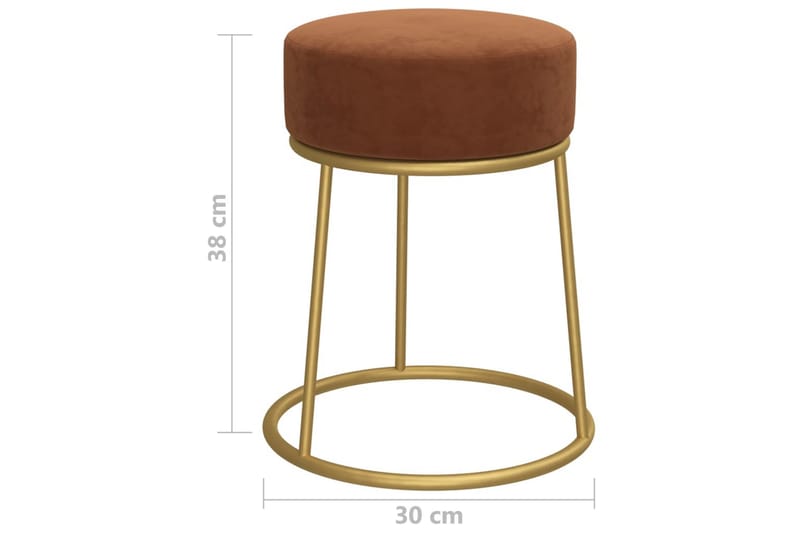 skammel fløjl brun - Brun - Møbler - Stole & lænestole - Taburet & skammel