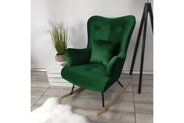Skandynawski Lænestol - Velour/Grøn - Møbler - Stole & lænestole - Lænestole