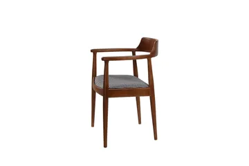 Albero Armstol - Valnød finér/Sort/Hvid - Møbler - Stole & lænestole