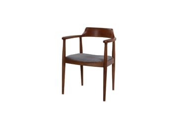 Albero Armstol - Valnød finér/Sort/Hvid - Møbler - Stole & lænestole