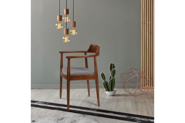 Albero Armstol - Valnød finér/Sort/Hvid - Møbler - Stole & lænestole
