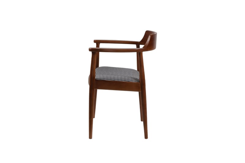 Albero Armstol - Valnød finér/Sort/Hvid - Møbler - Stole & lænestole