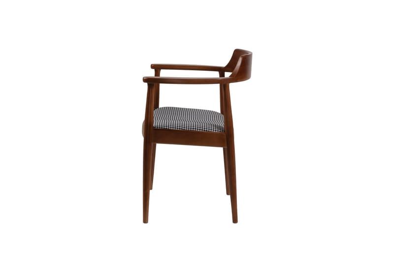 Albero Armstol - Valnød finér/Sort/Hvid - Spisebordsstole & køkkenstole - Armstole