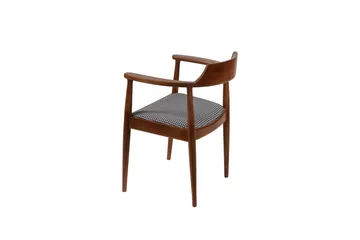 Albero Armstol - Valnød finér/Sort/Hvid - Møbler - Stole & lænestole