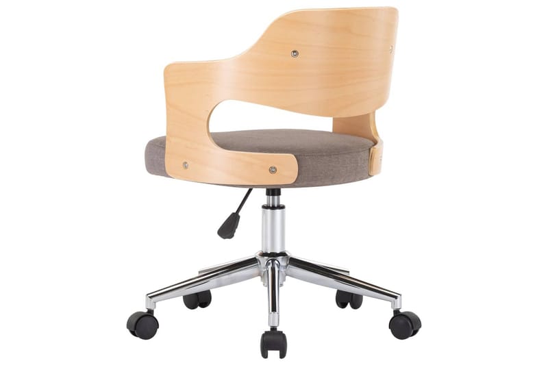 Drejelige Spisebordsstole 6 Stk. Böjet Træ Og Stof Gråbrun - Spisebordsstole & køkkenstole - Armstole