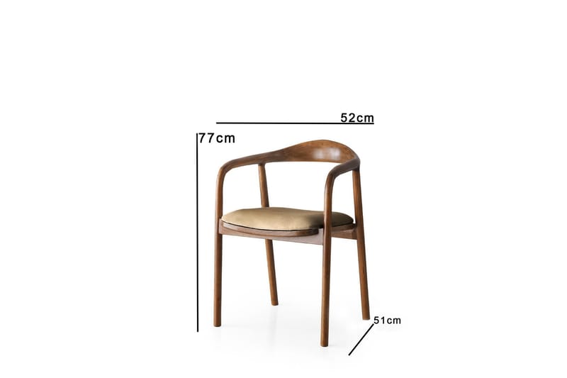 Mansavi Armstol - Lysebrun - Spisebordsstole & køkkenstole - Armstole