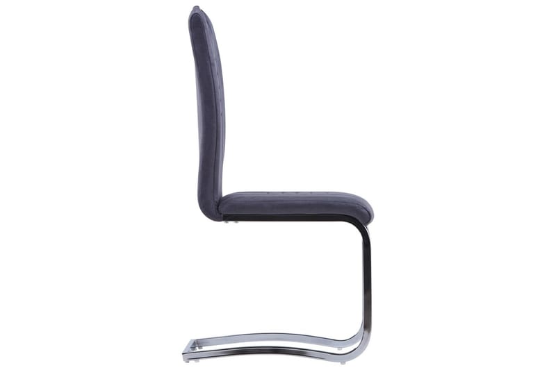 spisebordsstole 2 stk. imiteret ruskind grå - Spisebordsstole & køkkenstole - Armstole