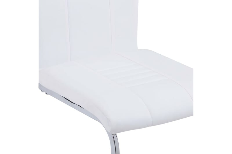 spisebordsstole 2 stk. kunstlæder hvid - Spisebordsstole & køkkenstole - Armstole