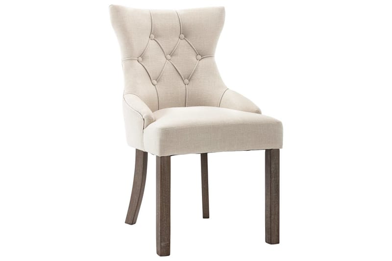 spisebordsstole 2 stk. stof beige - Beige - Spisebordsstole & køkkenstole - Armstole