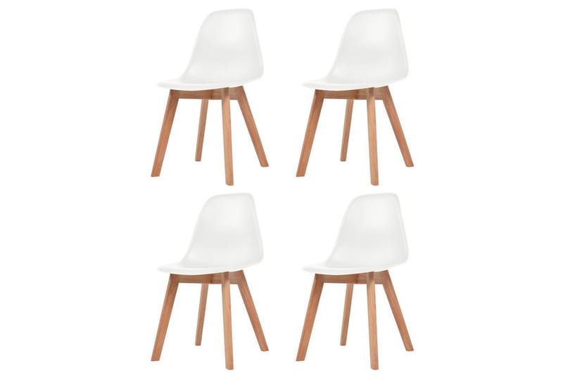 Spisebordsstole 4 Stk. Hvid - Hvid - Møbler - Stole & lænestole