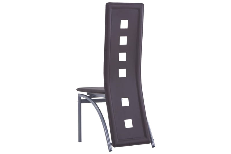 spisebordsstole 4 stk. kunstlæder brun - Brun - Spisebordsstole & køkkenstole - Armstole