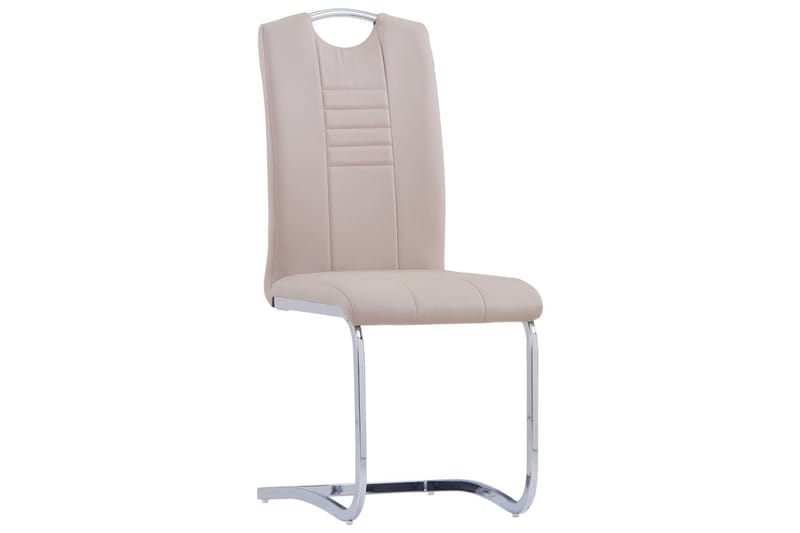spisebordsstole 4 stk. kunstlæder cappuccinofarvet - Spisebordsstole & køkkenstole - Armstole