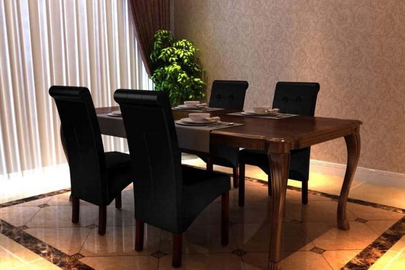 Spisebordsstole 4 Stk. Sort - Sort - Spisebordsstole & køkkenstole - Armstole