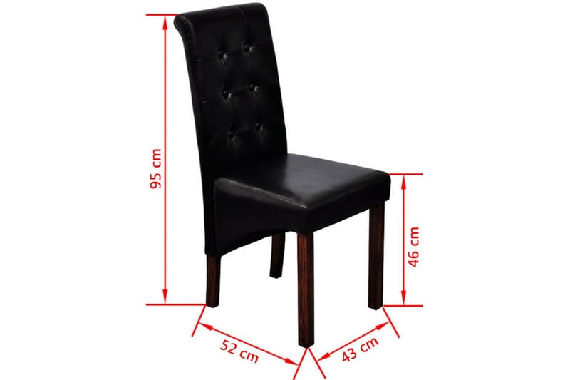 Spisebordsstole 4 Stk. Sort - Sort - Spisebordsstole & køkkenstole - Armstole