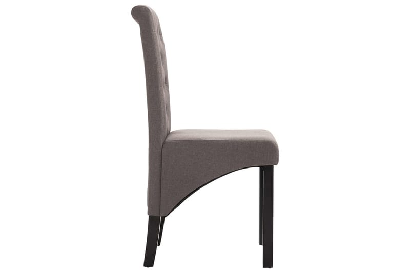 Spisebordsstole 4 Stk. Stof Gråbrun - Grå - Spisebordsstole & køkkenstole - Armstole