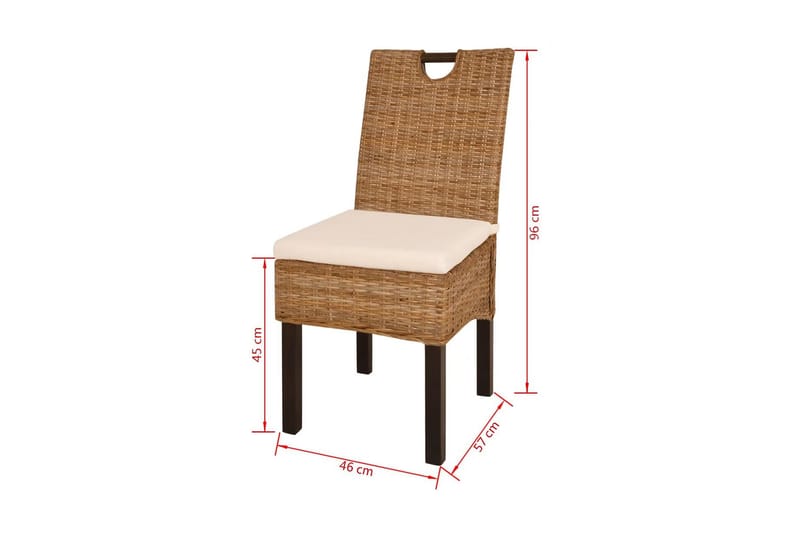 Spisebordsstole 6 Stk. Kubu-Rattan Mangotræ - Brun - Møbler - Stole & lænestole