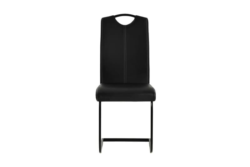 Spisebordsstole 6 Stk. Kunstlæder 43 X 55 X 100 Cm Sort - Sort - Spisebordsstole & køkkenstole - Armstole