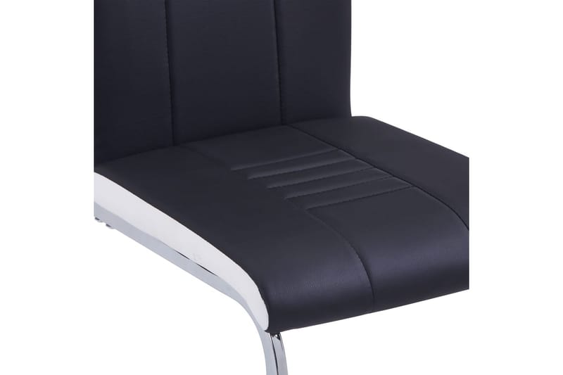 Spisebordsstole 6 Stk. Kunstlæder Sort - Sort - Spisebordsstole & køkkenstole - Armstole