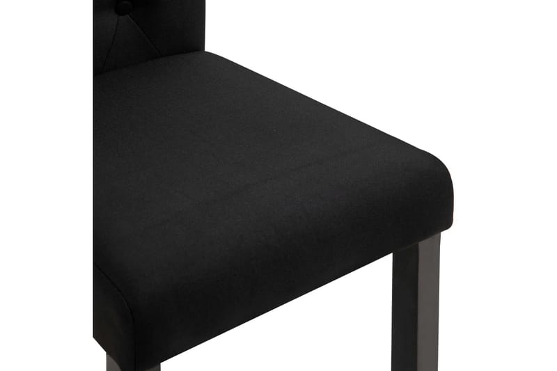 Spisebordsstole 6 Stk. Stof Sort - Sort - Møbler - Stole & lænestole