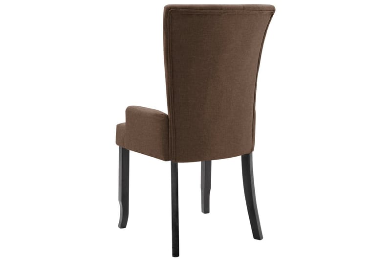 Spisebordsstole Med Armlæn 2 Stk. Stof Brun - Brun - Møbler - Stole & lænestole