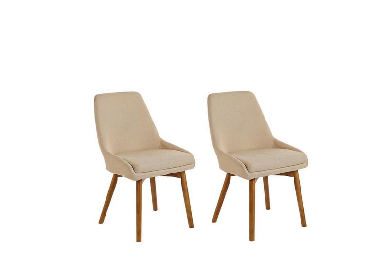 Spisebordsstol 2 st beige MELFORT - Beige - Spisebordsstole & køkkenstole