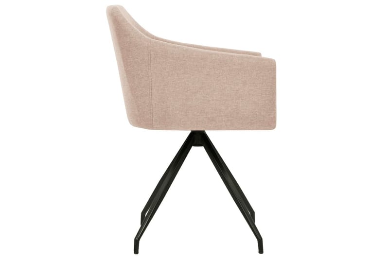 Spisebordsstol 2 Stk. Drejelig Stof Gråbrun - Beige - Spisebordsstole & køkkenstole - Armstole