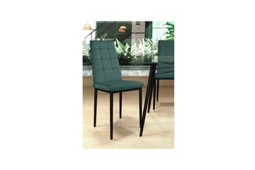 Spisebordsstol Becca Sæt med 2 Velour/metal, Mørkegrøn - Velour/metal, Mørkegrøn - Møbler - Stole & lænestole - Spisebordsstole & køkkenstole