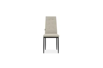 Spisebordsstol Becca sæt med 4 Stof/Metal, Creme - Stof/Metal, Creme - Møbler - Stole & lænestole - Spisebordsstole & køkkenstole