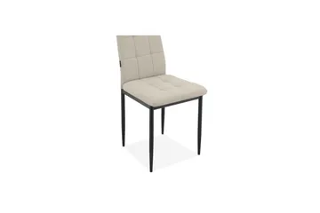 Spisebordsstol Becca sæt med 4 Stof/Metal, Creme - Stof/Metal, Creme - Møbler - Stole & lænestole - Spisebordsstole & køkkenstole