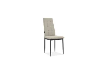 Spisebordsstol Becca sæt med 4 Stof/Metal, Creme - Stof/Metal, Creme - Møbler - Stole & lænestole - Spisebordsstole & køkkenstole