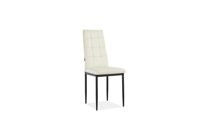 Spisebordsstol Becca sæt med 4 Velour/metal, Creme - Velour/metal, Creme - Møbler - Stole & lænestole - Spisebordsstole & køkkenstole