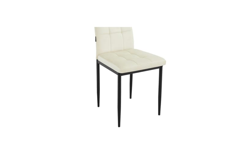 Spisebordsstol Becca sæt med 4 Velour/metal, Creme - Velour/metal, Creme - Møbler - Stole & lænestole - Spisebordsstole & køkkenstole