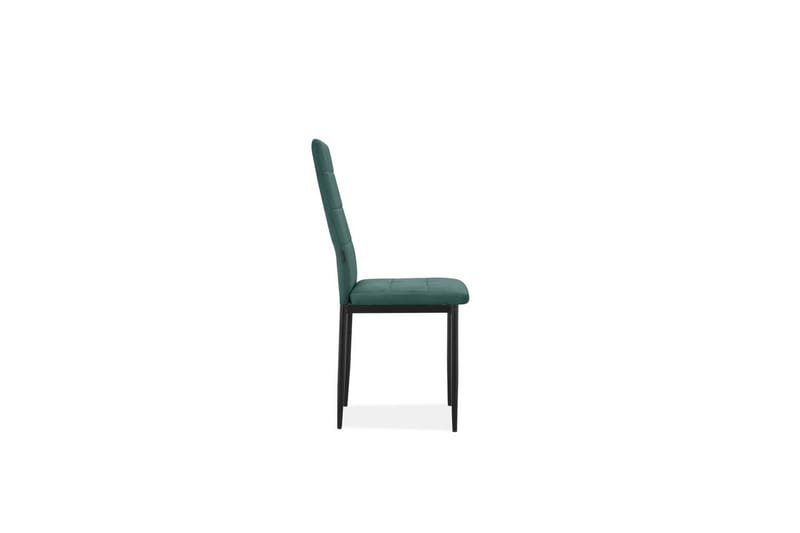 Spisebordsstol Becca sæt med 4 Velour/metal, Mørkegrøn - Velour/metal, Mørkegrøn - Møbler - Stole & lænestole - Spisebordsstole & køkkenstole