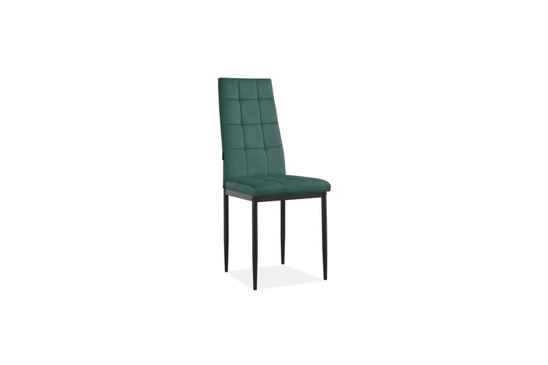 Spisebordsstol Becca sæt med 4 Velour/metal, Mørkegrøn - Velour/metal, Mørkegrøn - Møbler - Stole & lænestole - Spisebordsstole & køkkenstole