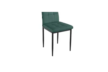 Spisebordsstol Becca sæt med 4 Velour/metal, Mørkegrøn - Velour/metal, Mørkegrøn - Møbler - Stole & lænestole - Spisebordsstole & køkkenstole