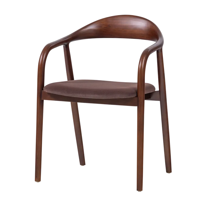 Spisebordsstol Bran med armlæn, Brun