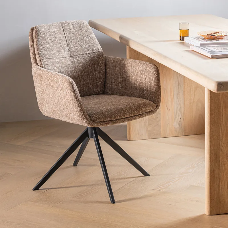 Spisebordsstol Grant med drejefunktion - Sand melange - Møbler - Stole & lænestole - Spisebordsstole & køkkenstole