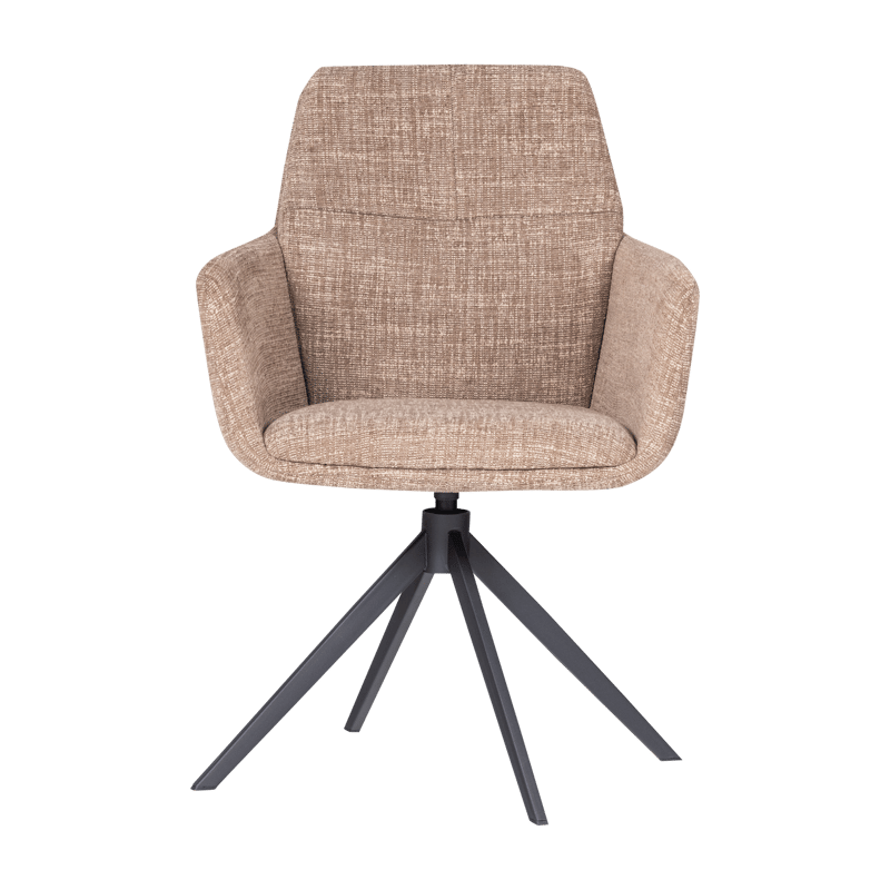 Spisebordsstol Grant med drejefunktion - Sand melange - Møbler - Stole & lænestole - Spisebordsstole & køkkenstole