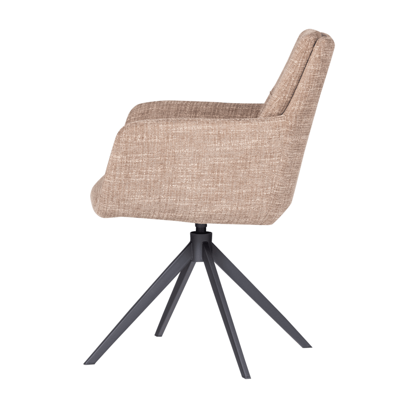 Spisebordsstol Grant med drejefunktion - Sand melange - Møbler - Stole & lænestole - Spisebordsstole & køkkenstole