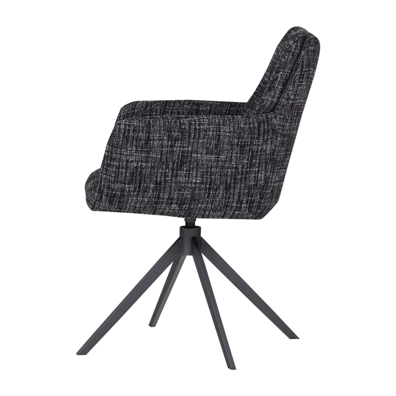 Spisebordsstol Grant med drejefunktion - Sort - Møbler - Stole & lænestole - Spisebordsstole & køkkenstole