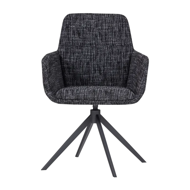 Spisebordsstol Grant med drejefunktion - Sort - Møbler - Stole & lænestole - Spisebordsstole & køkkenstole