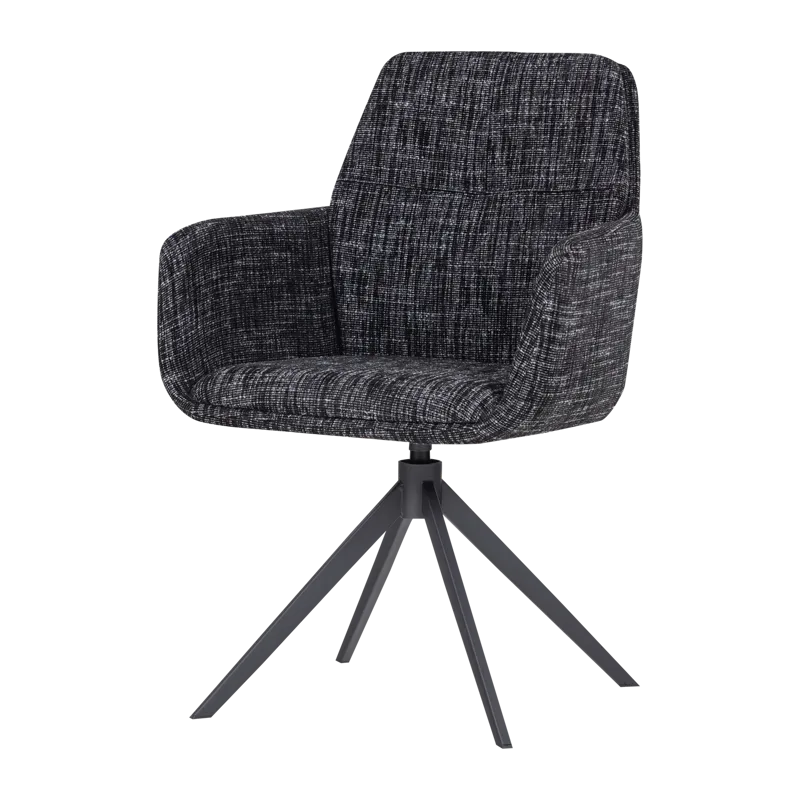 Spisebordsstol Grant med drejefunktion, Sort